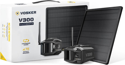 Vosker V300 Ultimate Solar LTE Cellular Security Camera + Ext Solar Power Bank
