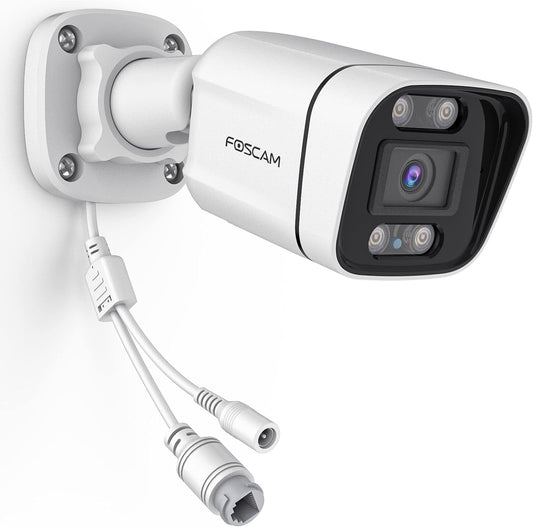 Foscam 5MP PoE Bullet Camera with AI, IR LED, Siren, SpotLight, Mic+Speaker