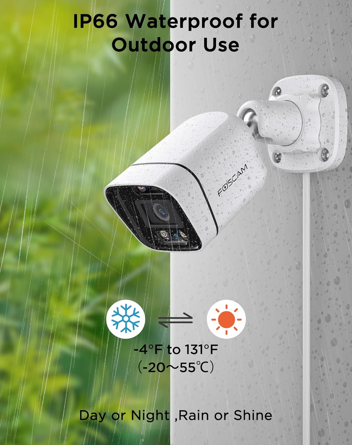 Foscam 5MP PoE Bullet Camera with AI, IR LED, Siren, SpotLight, Mic+Speaker