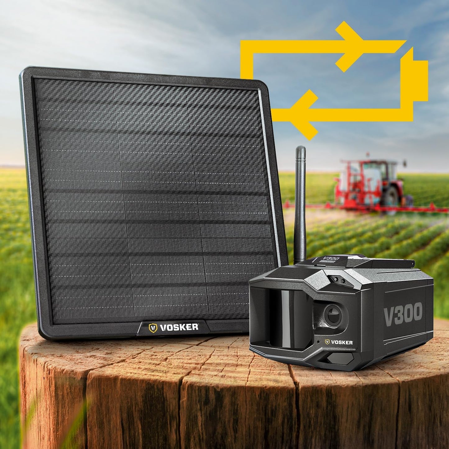 Vosker V300 Ultimate Solar LTE Cellular Security Camera + Ext Solar Power Bank