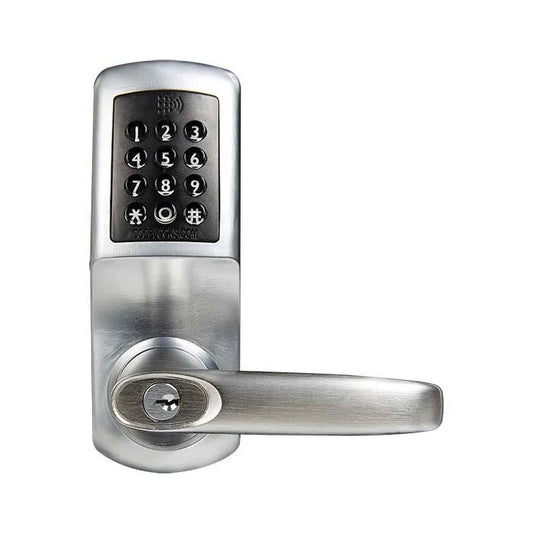 Codelocks CL5510 Lock, Netcode, Mifare Reader, Grade 2, Brushed Steel, 2 3/8