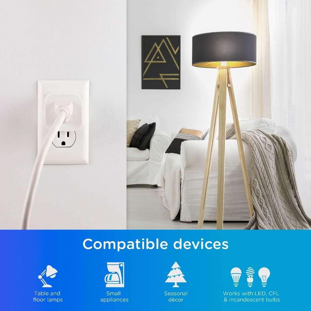 Enbrighten WiFi Plug-in On Off Smart Switch - evergreenly