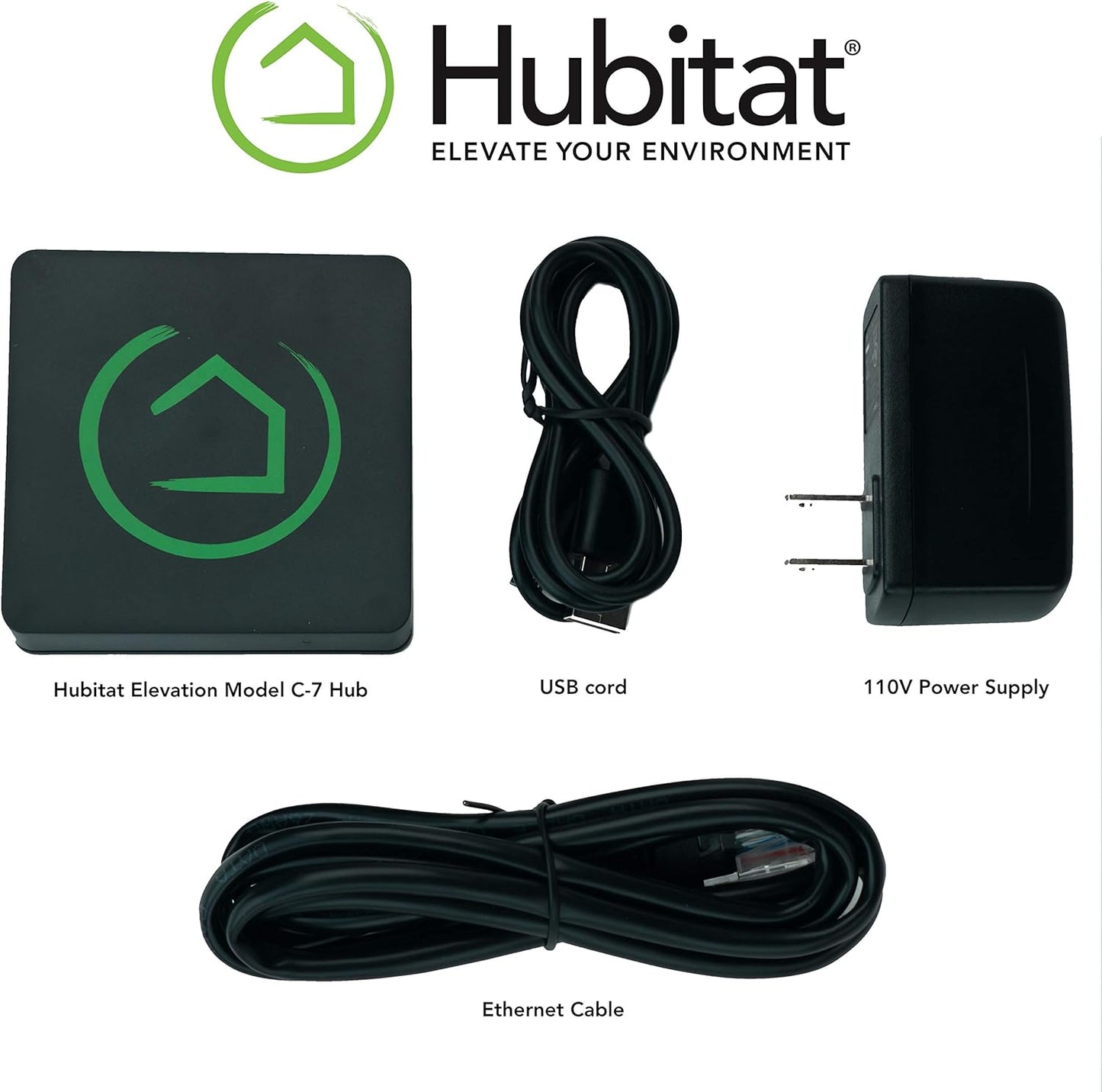 Hubitat Elevation C-7 Smart Home Hub for ZWave, Zigbee, Alexa, Google Home, IP