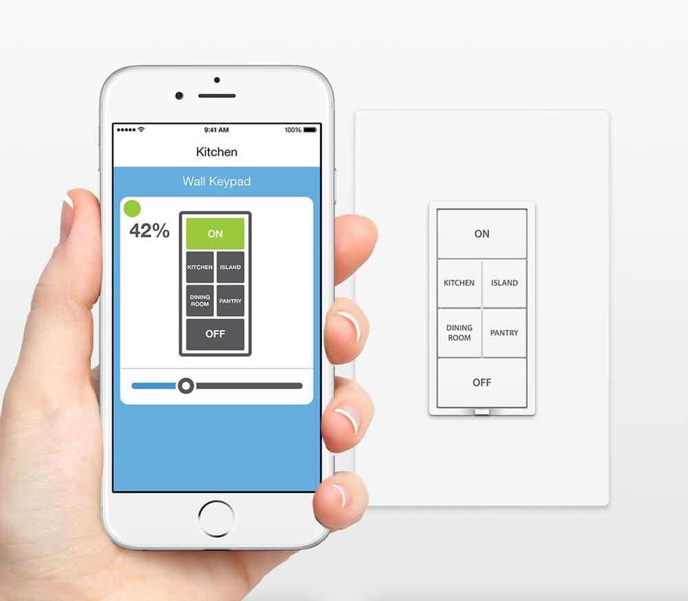 Insteon Dual Band Keypad Dimmer 6 Button White - evergreenly