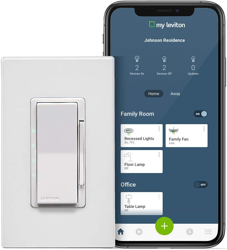 Leviton DW4SF-1BW Decora Smart WiFi Fan Speed Controller