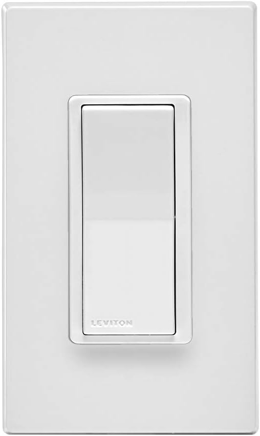 Leviton Decora DG15S-1BW Zigbee 3.0 Wall Switch for LED, CFL, Incandescent