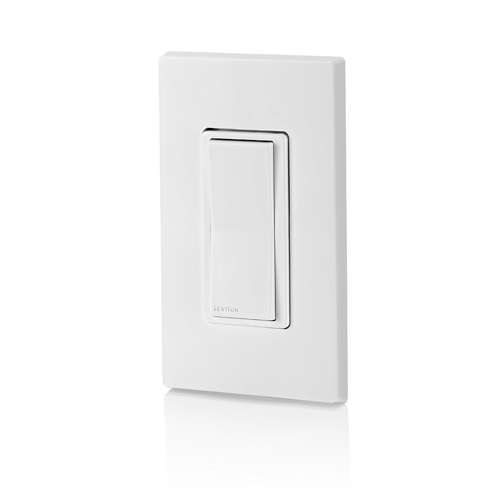 Leviton DN15S-1BW Smart WiFi No Neutral On Off Switch (MLWSB-1BW Bridge Required)