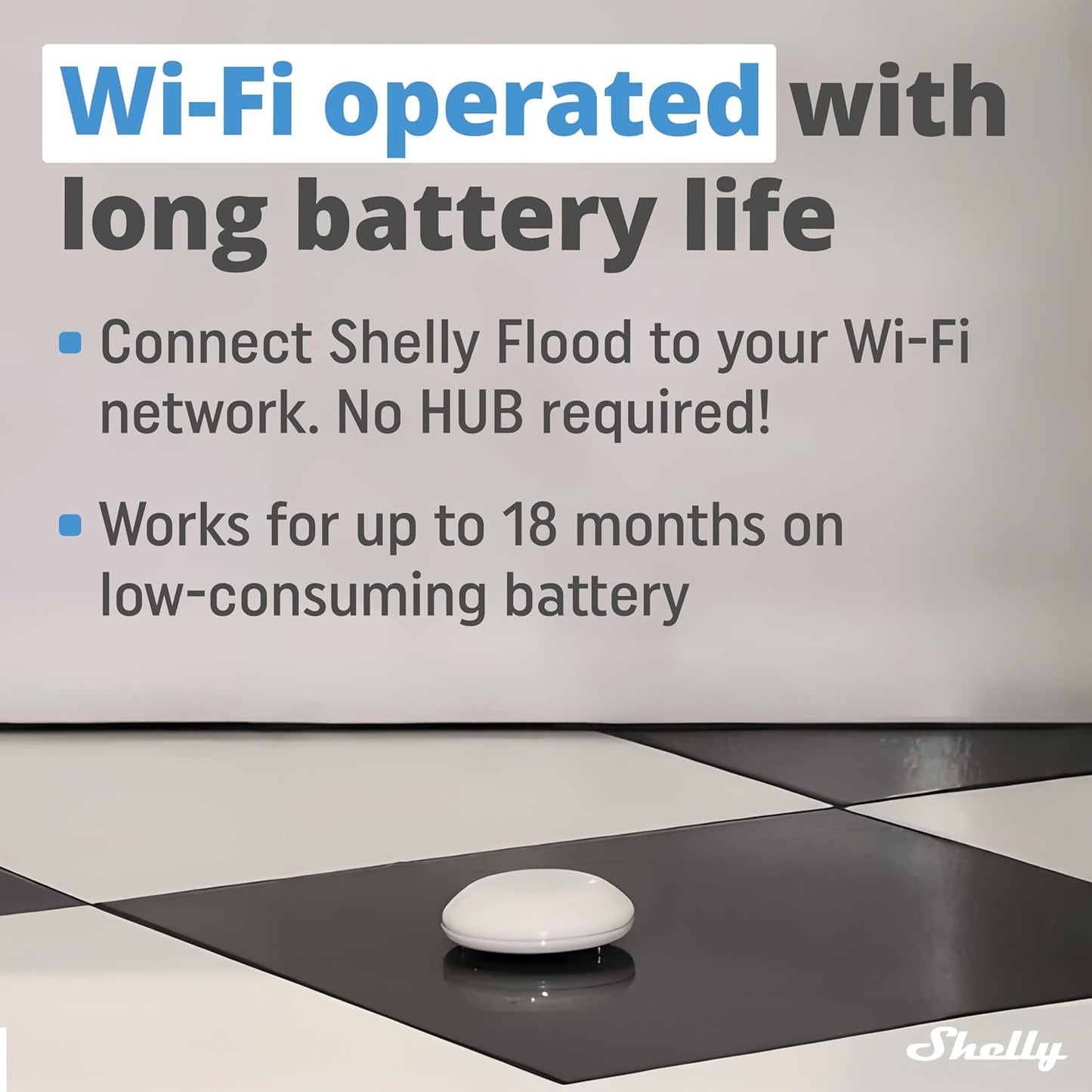 Shelly Flood Detector WiFi Water Sensor SHELLY-FLOOD