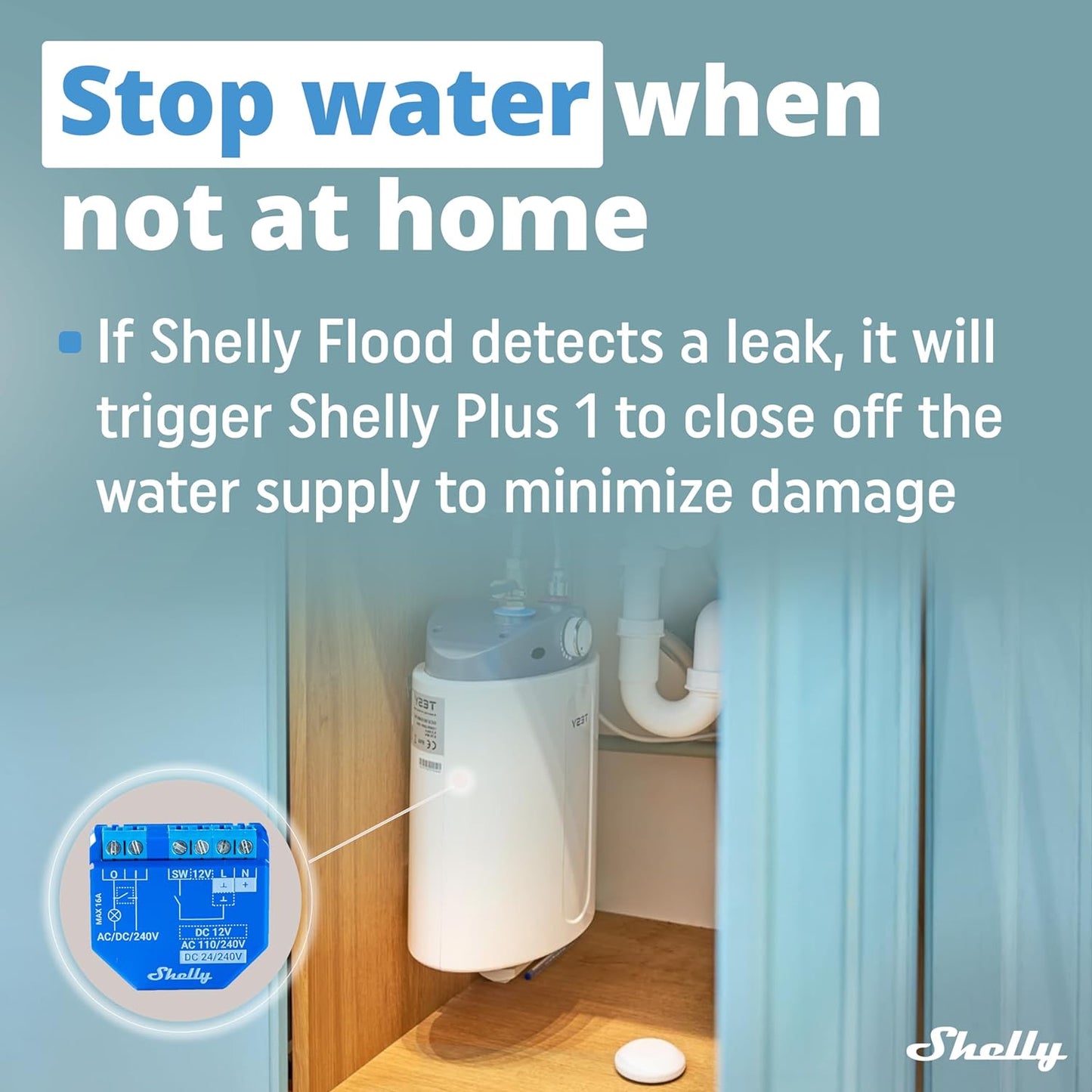 Shelly Flood Detector WiFi Water Sensor SHELLY-FLOOD