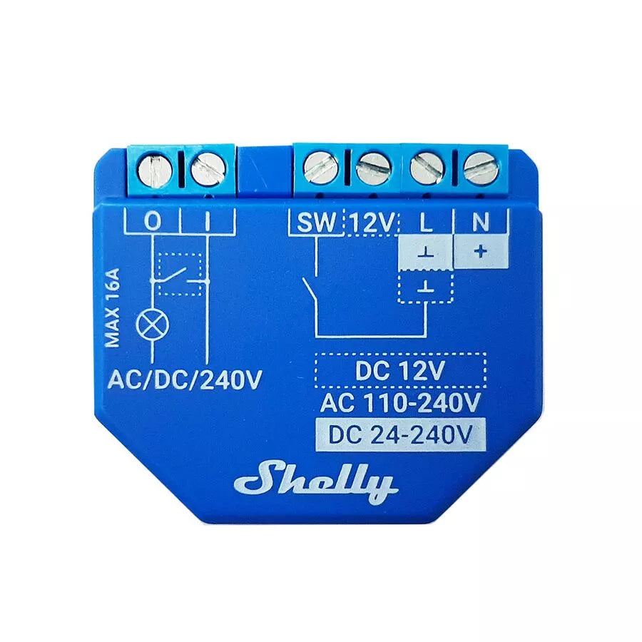 Shelly Plus 1 UL WiFi Smart Relay with Dry Contact Input - evergreenly