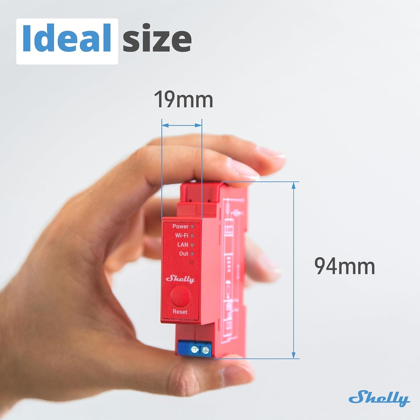 Shelly Pro 1PM WiFi / Ethernet DIN Rail Mount Smart Relay with Power Metering