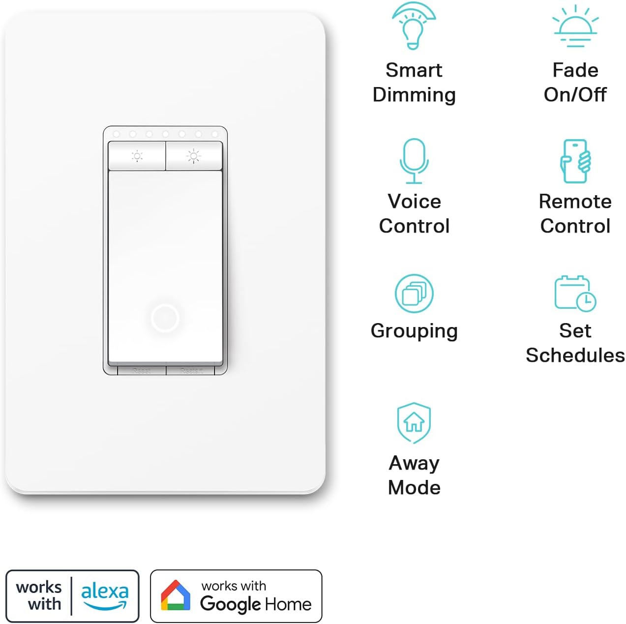 TPLink Kasa Smart WiFi Light Dimmer, 3 Pack