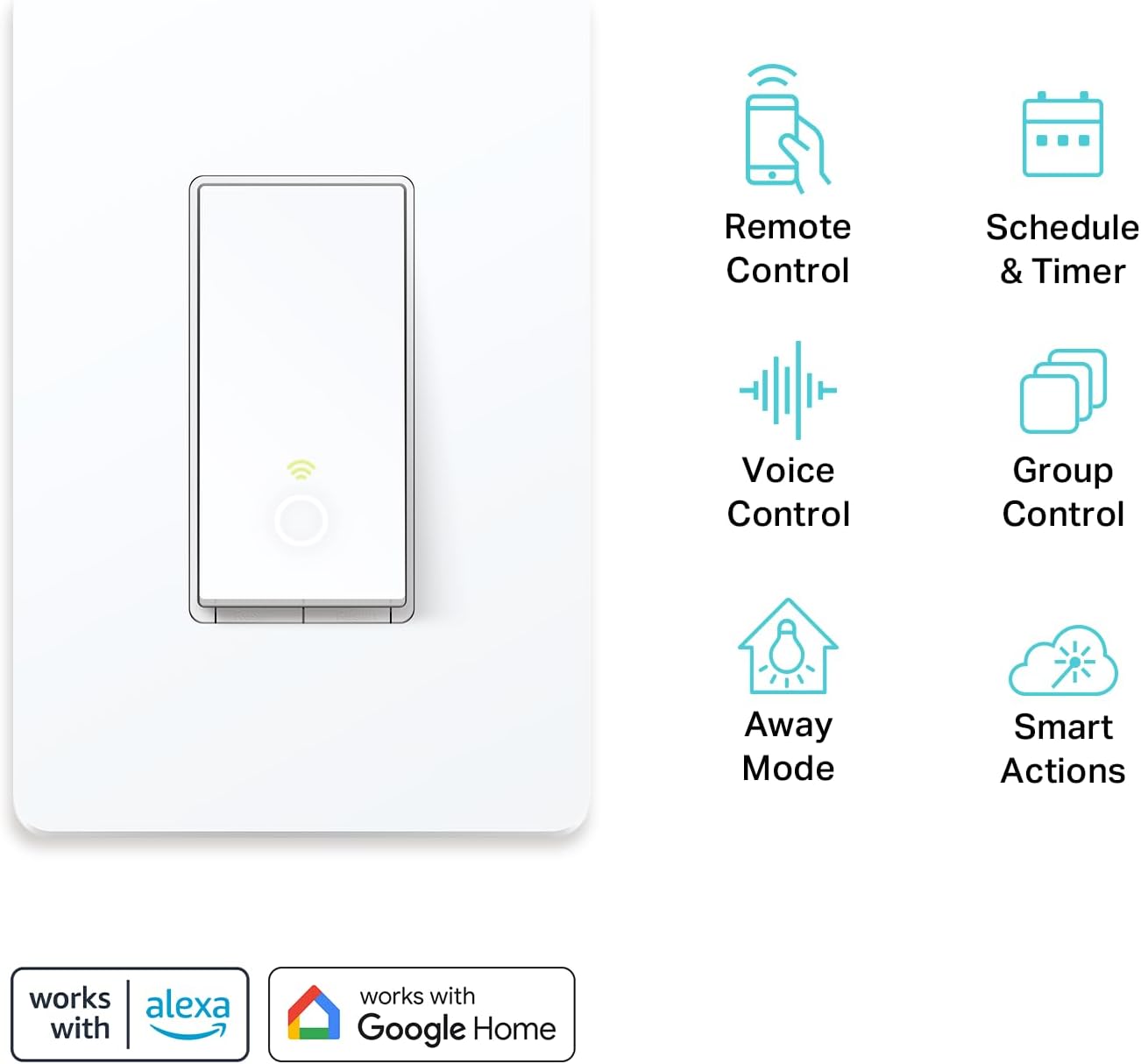 TPLink Kasa HS200P3 Smart WiFi On Off Light Switch, 3 Pack