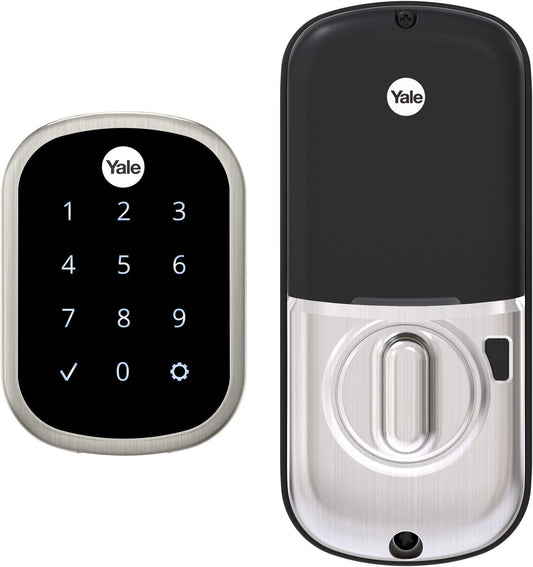 Yale Pro SL Touchscreen Slim Key Free ZWave Plus Deadbolt Lock, Satin Nickel